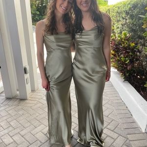 COPY - Revelry Skye Satin - Silver Sage - size 4